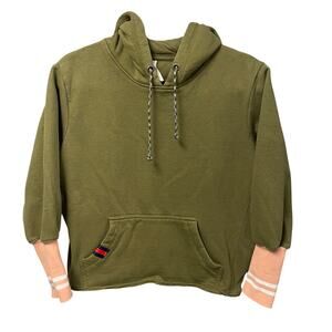 Original Favorites Organic Cotton Green Pullover Hoodie Sweatshirt Womens Small